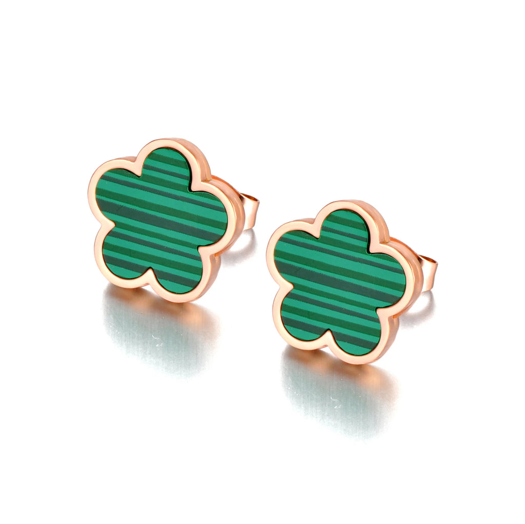 Lokaer Trendy Stainless Steel White Black Green Shell Flower Charm Bracelets For Women Girl Chain & Link Bracelet Jewelry B19056