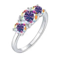Total 4.0CT D Color Moissanite Three Stone Engagement Ring 925 Silver Rings 18K Gold Plated Customs Fine Jewelry Gift Wholesale