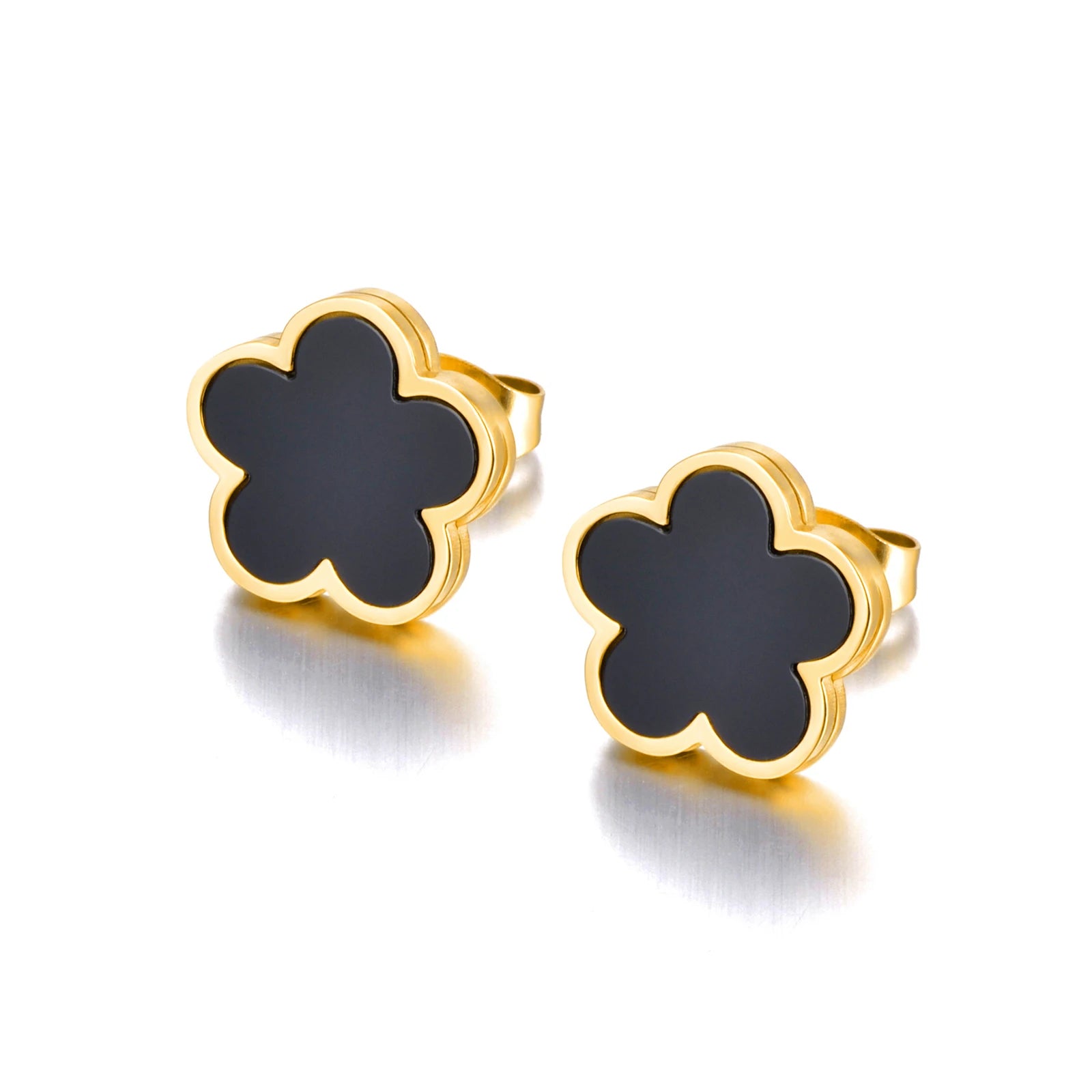 Lokaer Trendy Stainless Steel White Black Green Shell Flower Charm Bracelets For Women Girl Chain & Link Bracelet Jewelry B19056