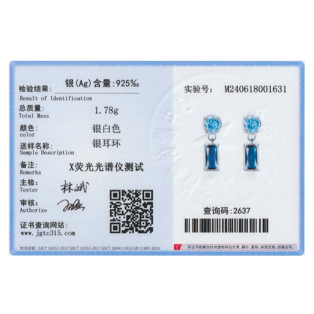 Ailmay 925 Sterling Silver Blue Series Zircon Jewelry Set For Women Wedding Engagement Jewelry
