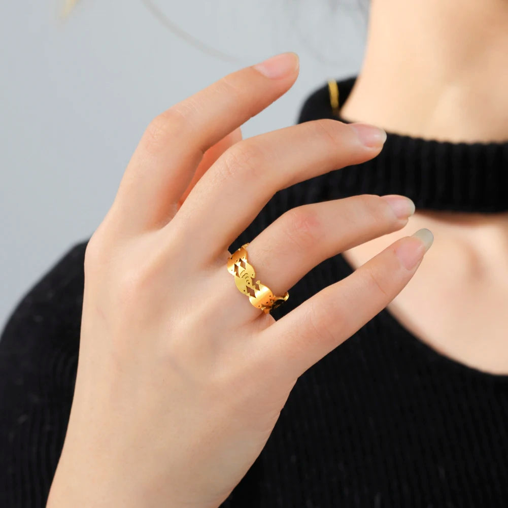 Skyrim New Animal Cute Fish Ring for Women Adjustable Rings Stainless Steel Party Lover Gifts 2026 Fashion Jewelry Wholesale