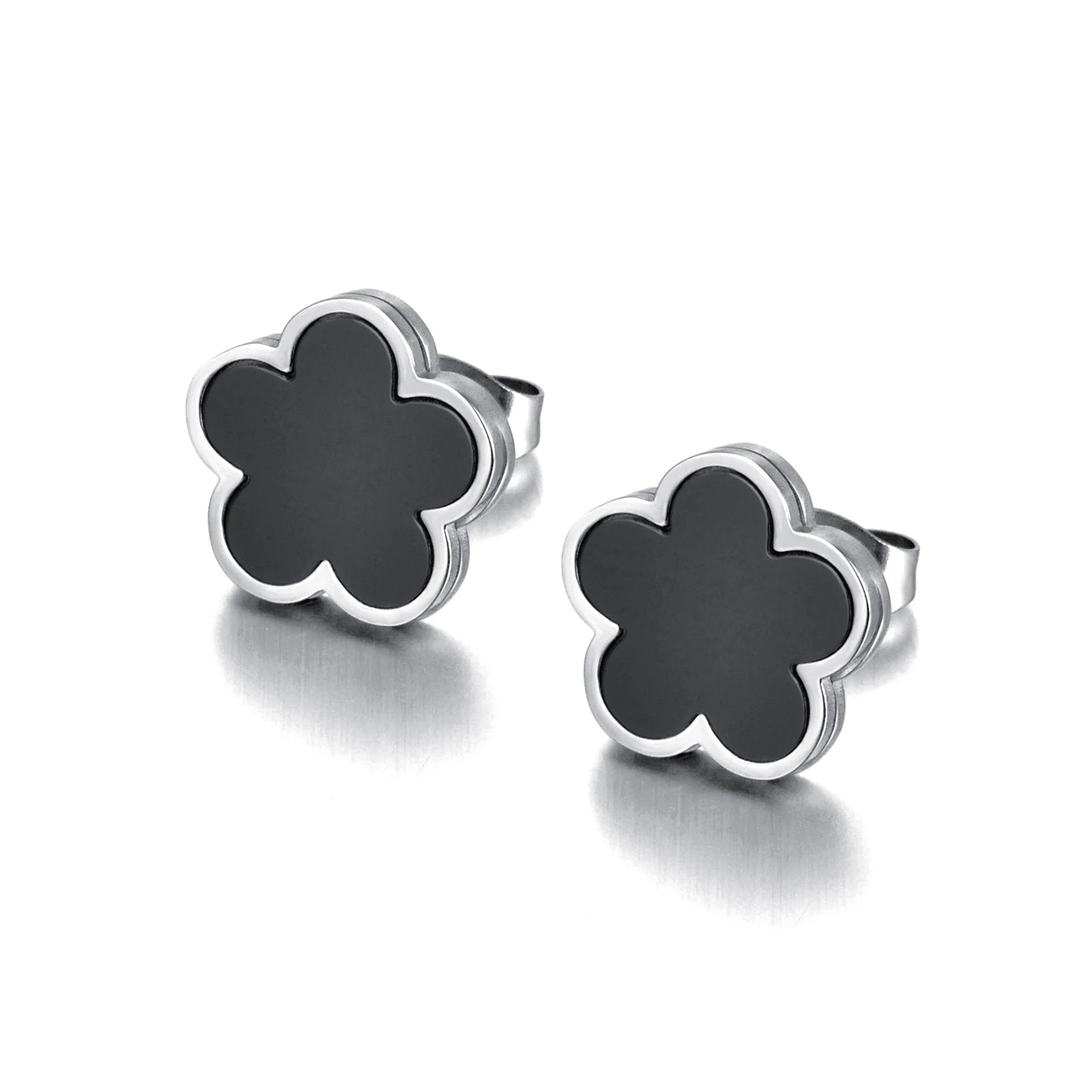 Lokaer Trendy Stainless Steel White Black Green Shell Flower Charm Bracelets For Women Girl Chain & Link Bracelet Jewelry B19056