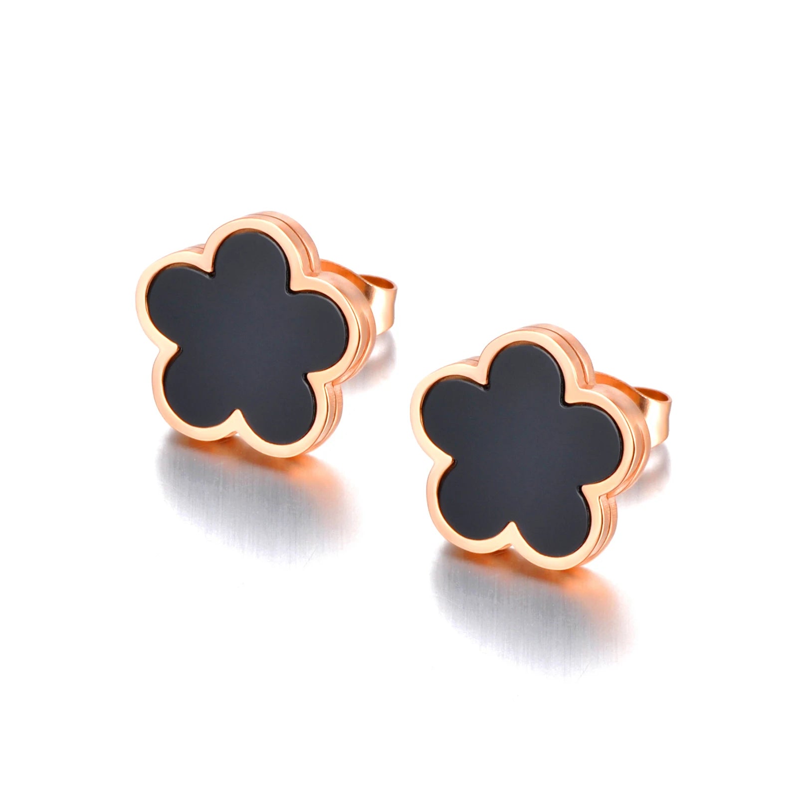 Lokaer Trendy Stainless Steel White Black Green Shell Flower Charm Bracelets For Women Girl Chain & Link Bracelet Jewelry B19056