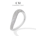 CHARMING Fashion S925 Sterling Silver Engagement Classic Moissanite Diamond Ring for Women Men Real Jewelry With Certificate