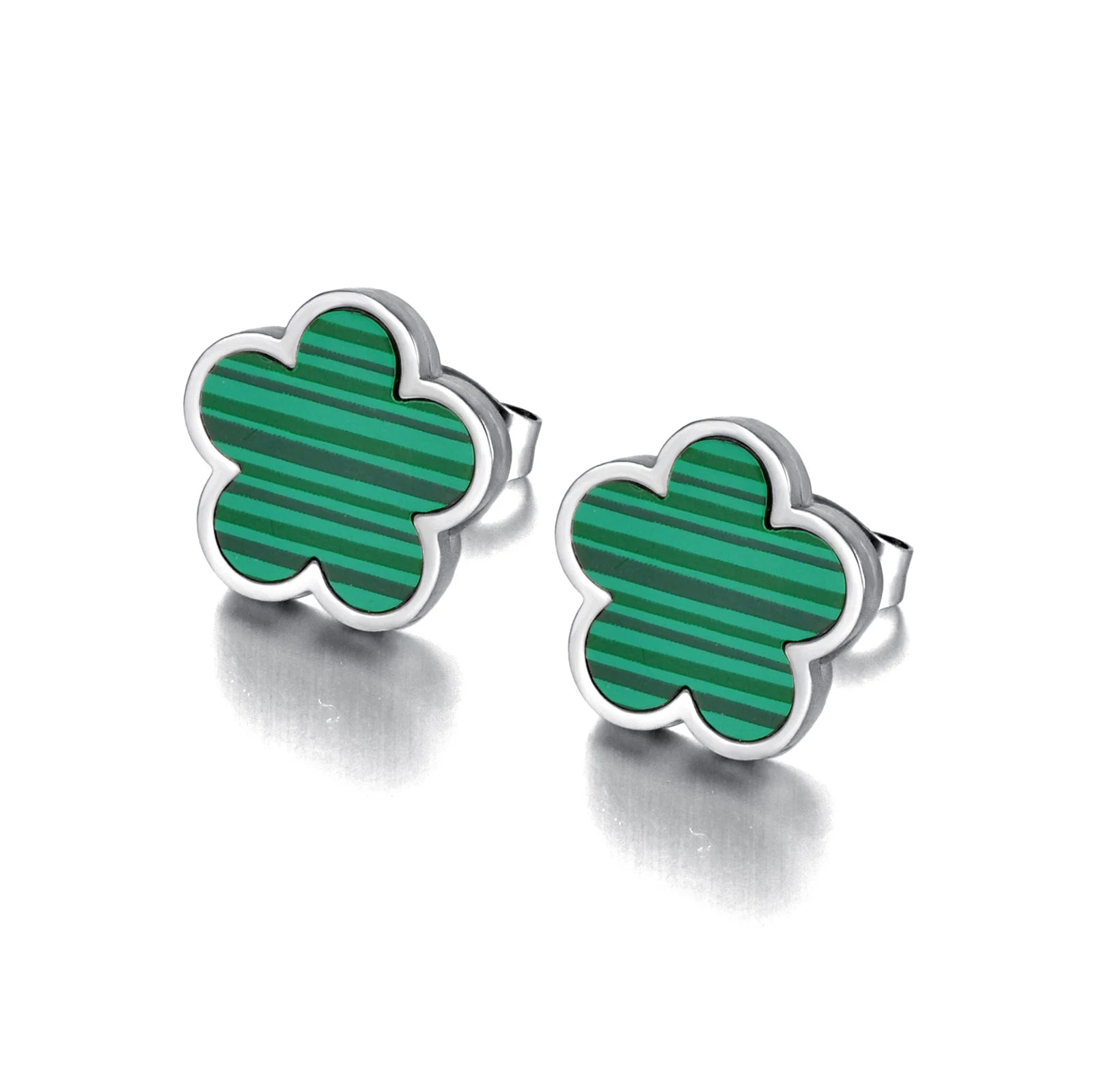 Lokaer Trendy Stainless Steel White Black Green Shell Flower Charm Bracelets For Women Girl Chain & Link Bracelet Jewelry B19056